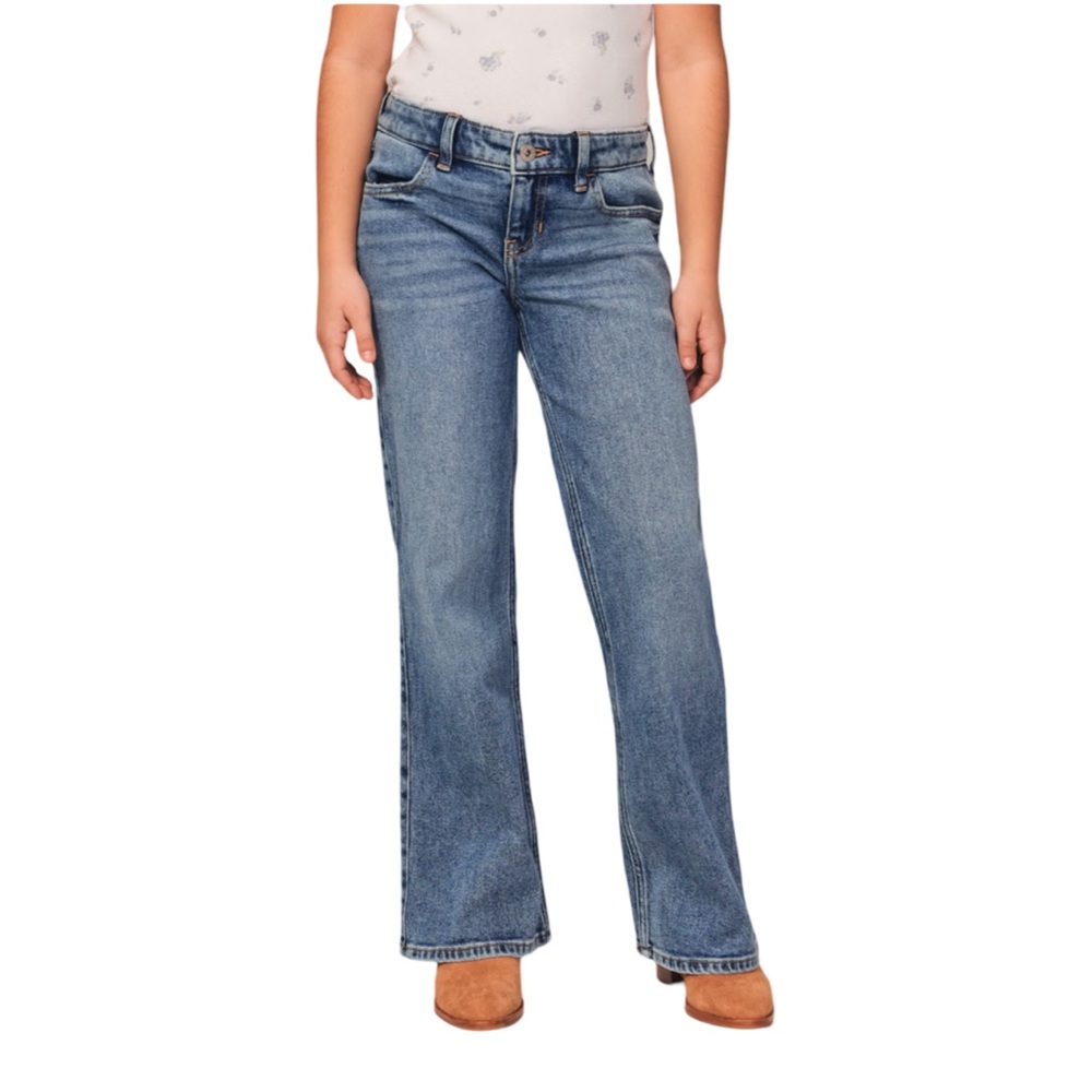 Abercrombie Kids mid-rise flare jeans